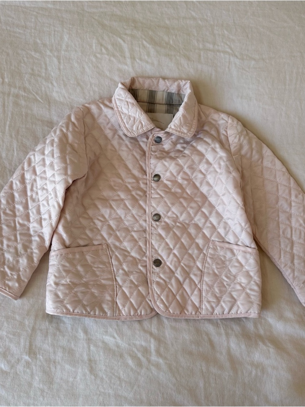 Burberry Toddler Girl Button Down Quilted Jacket 18 Months